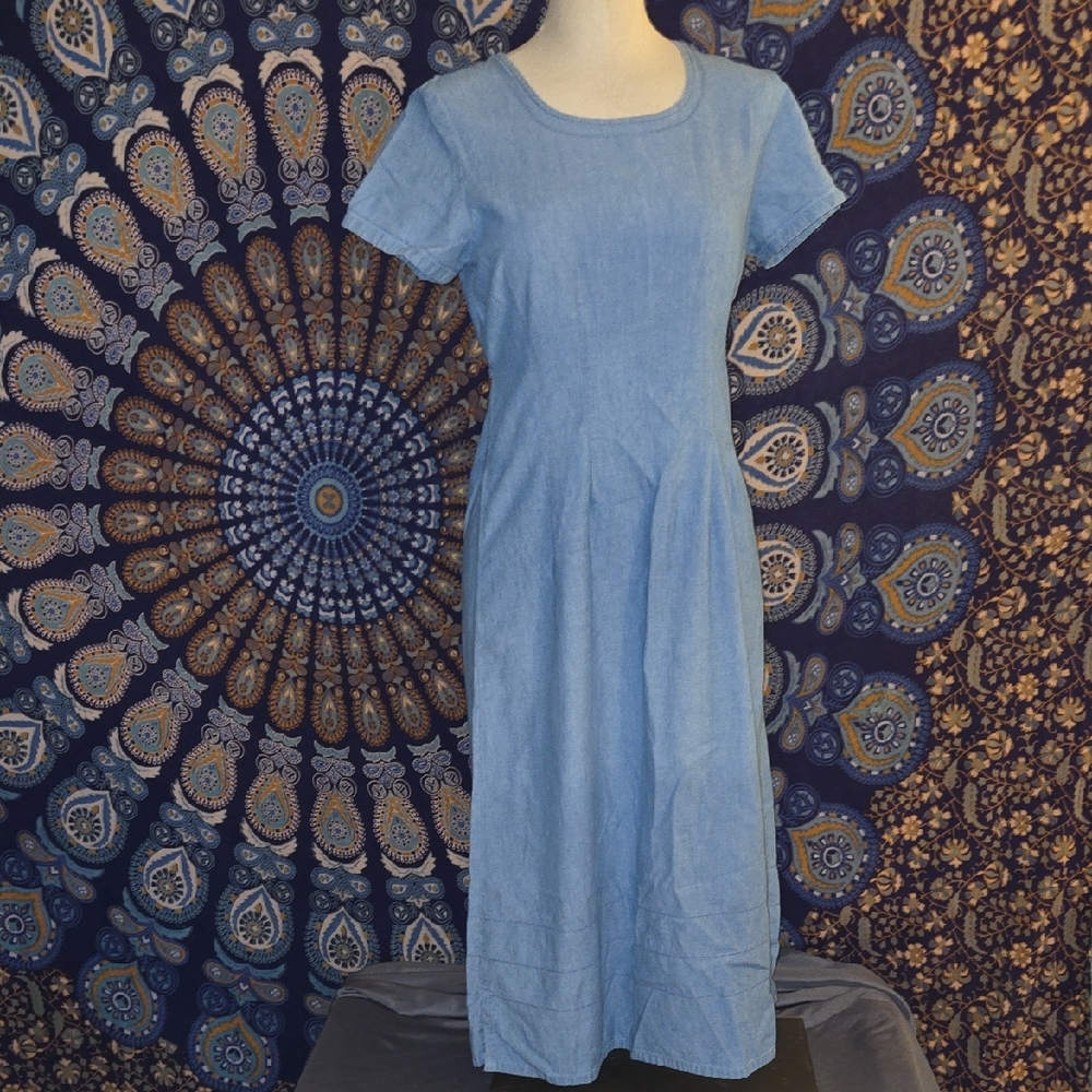 L.L. Bean Denim Dress Sz 8 Petite